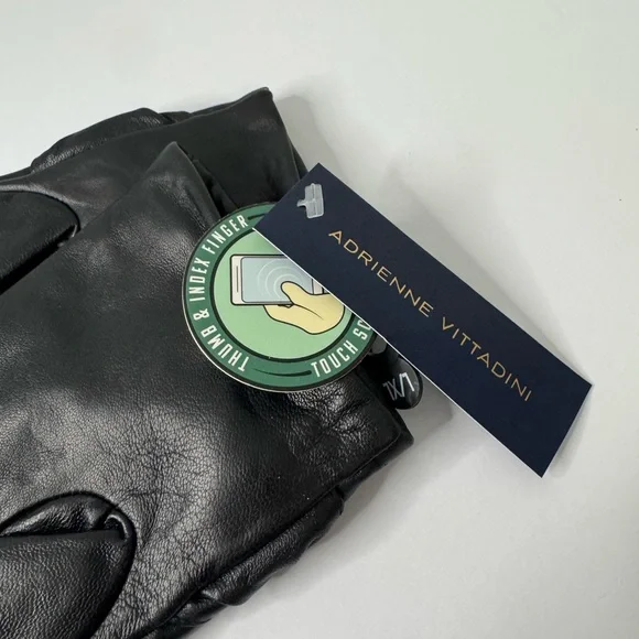 Black Leather Gloves Sz L / XL NWT - Picture 3 of 7